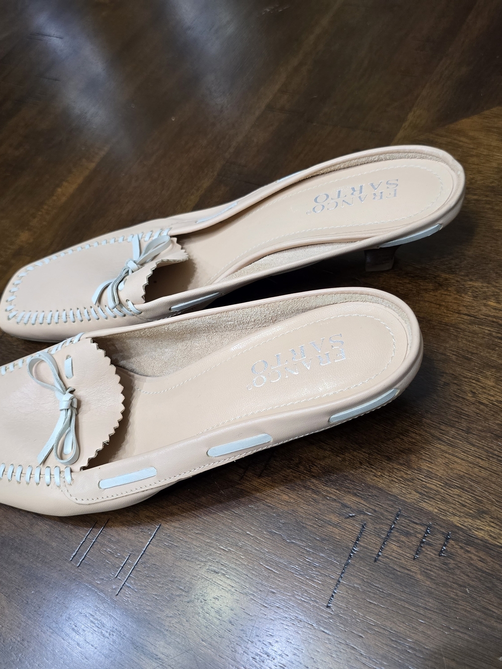 Franco Sarto Peach Slip-On Loafer with Bow Accent - Picture 2 of 9